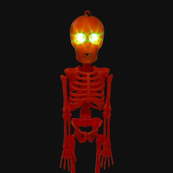 🔥Mini Neon Skeleton With Light-Up Eyes 10in Orange BNWT🔥 - Picture 2 of 3